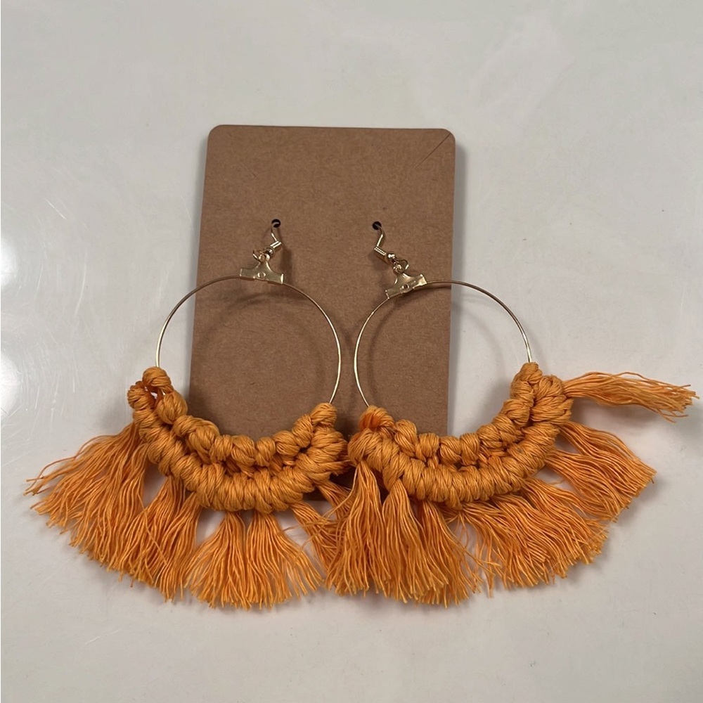 Handmade Macrame Tassel Earrings